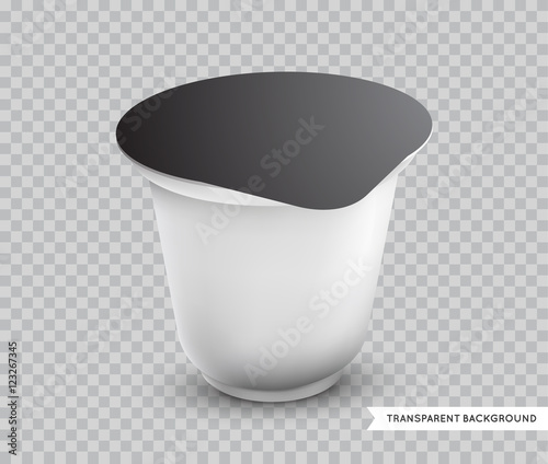 Vector Blank White Foil Food Packaging llustration Isolated Mock