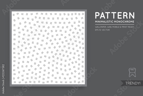 Vector White Abstract Background with Seamless Random Black Mono