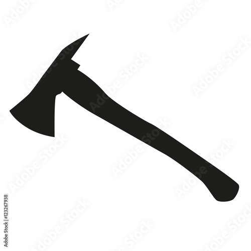 fireaxe black silhouette in circle vector illustration