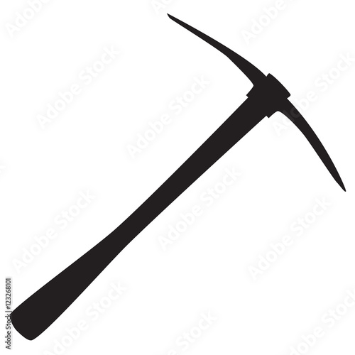 pickaxe black silhouette vector illustration