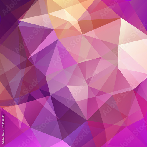 Abstract pink mosaic background. Triangle geometric background. Design elements. Vector illustration