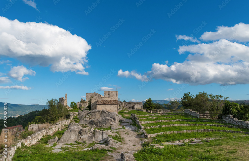 Gessopalena (Abruzzo, Italy) - In the Gessopalena town there is a public archeological site of the old medieval village in gypsum stone, now destroyed, with the suggestive view of Majella mountains.  