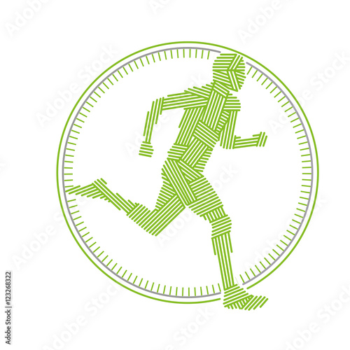 Vector stylized line runner