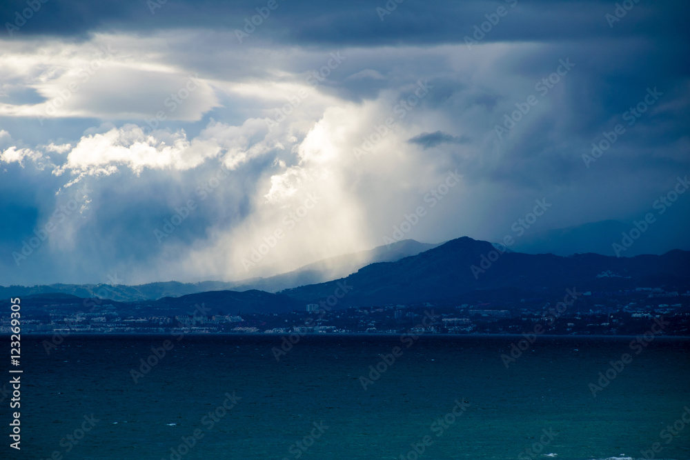 Dramatic Sky, Mediterranean Sea, Marbesa, Spain Dramatic Sky, Mediterranean Sea, Marbesa, Spain
