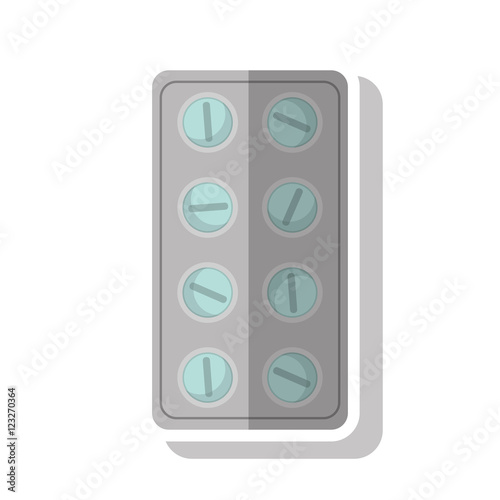 Tablet of pills icon. Medical health care and hospital theme. Isolated design. Vector illustration