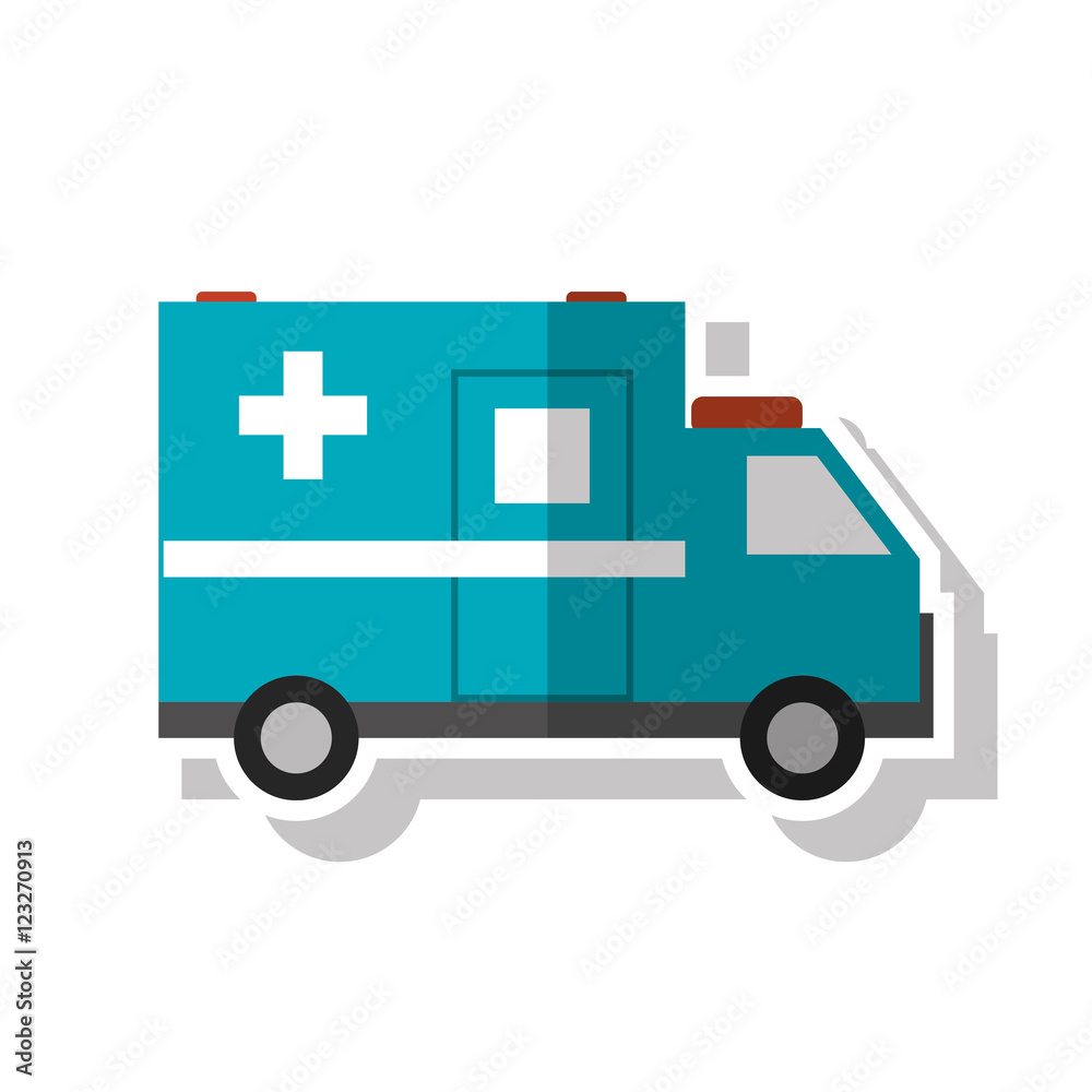 Ambulance icon. Medical health care and hospital theme. Isolated design. Vector illustration Ambulance icon. Medical health care and hospital theme. Isolated design. Vector illustration