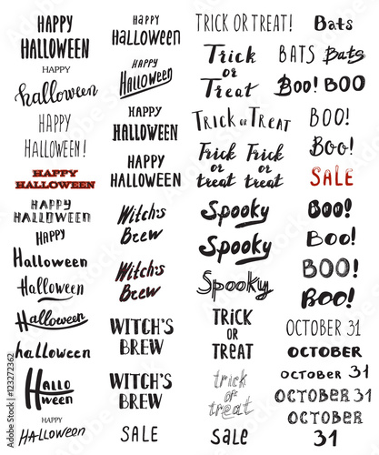 Halloween poster with text