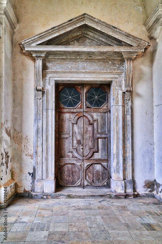 Old door in monastery