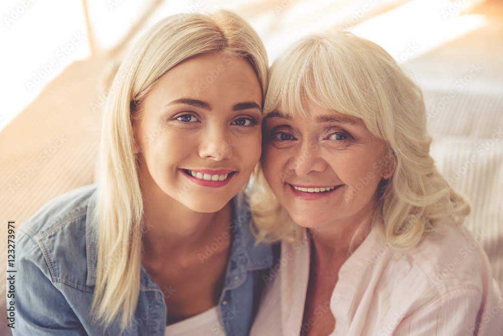 Grandma and granddaughter Grandma and granddaughter