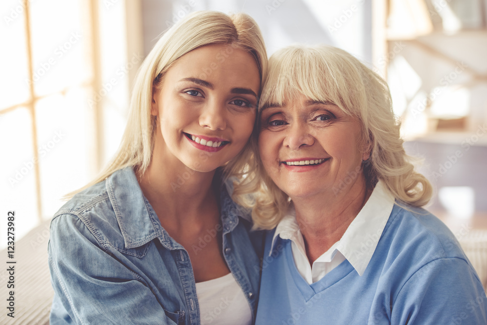 Grandma and granddaughter Grandma and granddaughter