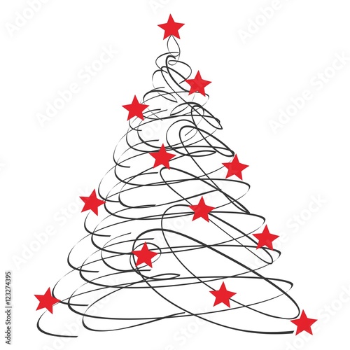 Weihnachtsbaum mit Sternen