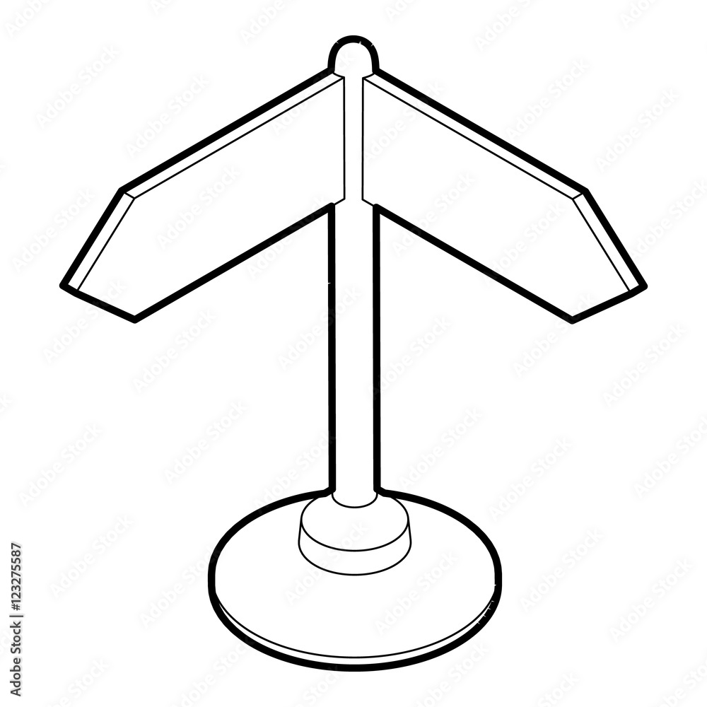 Direction sign icon. Outline illustration of direction sign vector icon for web Direction sign icon. Outline illustration of direction sign vector icon for web