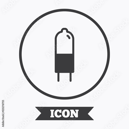 Light bulb icon. Lamp G4 socket symbol.