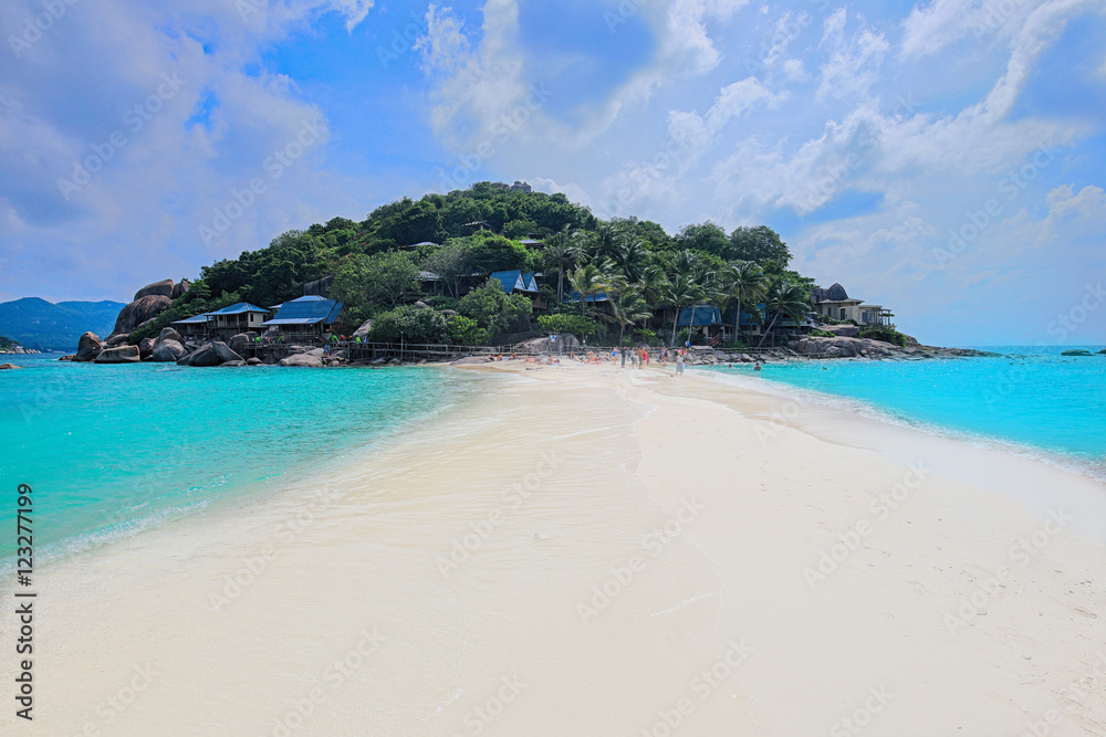 Turtle Island, next to Koh Thao with amazing white sandy beach