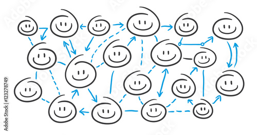 Stick Figure Series Blue / Network