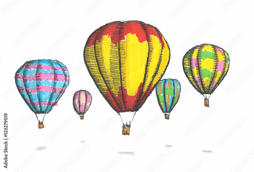 Obraz premium Heißluftballone