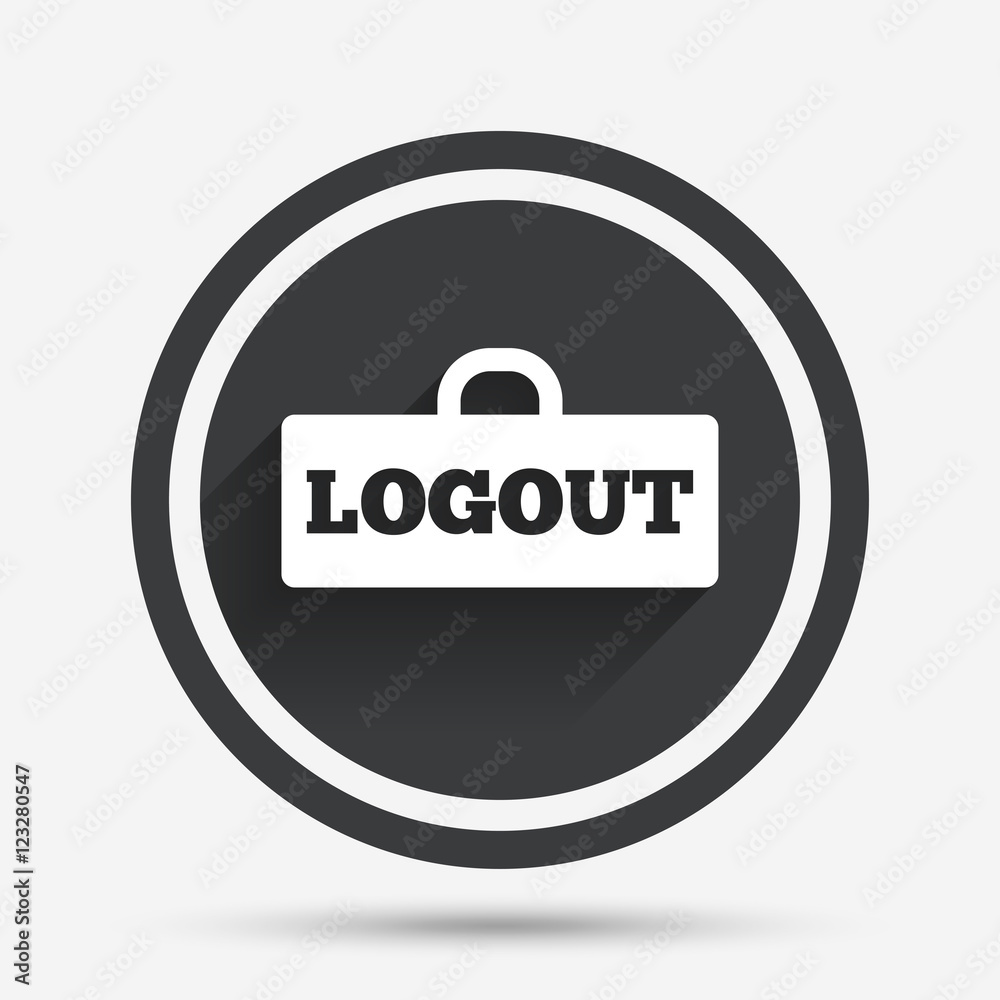 Logout sign icon. Log out symbol. Lock. Logout sign icon. Log out symbol. Lock.