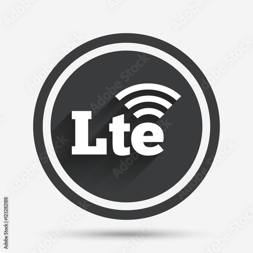4G LTE sign. Long-Term evolution symbol.