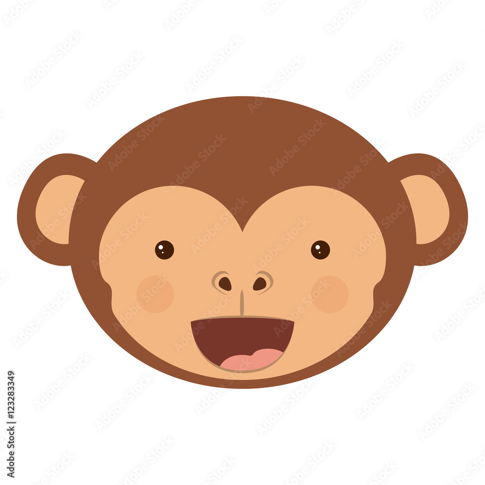 Monkey cartoon icon. Animal ape and character theme. Isolated design. Vector illustration Monkey cartoon icon. Animal ape and character theme. Isolated design. Vector illustration