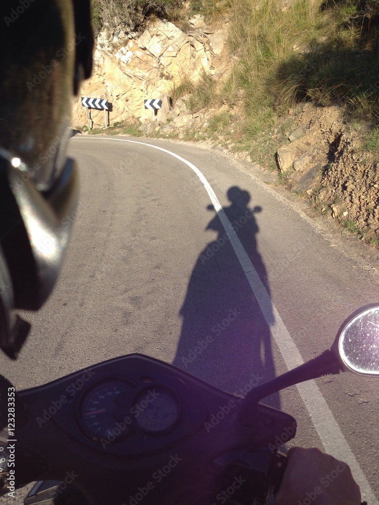 Naklejka premium motor scooter ride