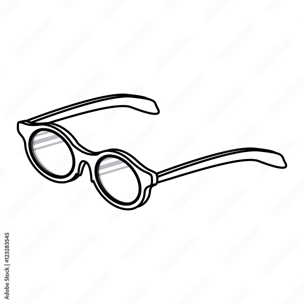 Glasses icon. Summer vacation and tropical theme. Isolated design. Vector illustration Glasses icon. Summer vacation and tropical theme. Isolated design. Vector illustration