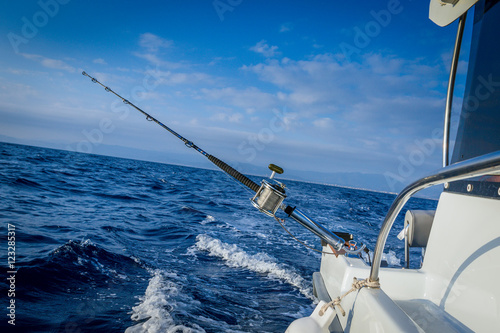 The fishing-rod equipped with the coil