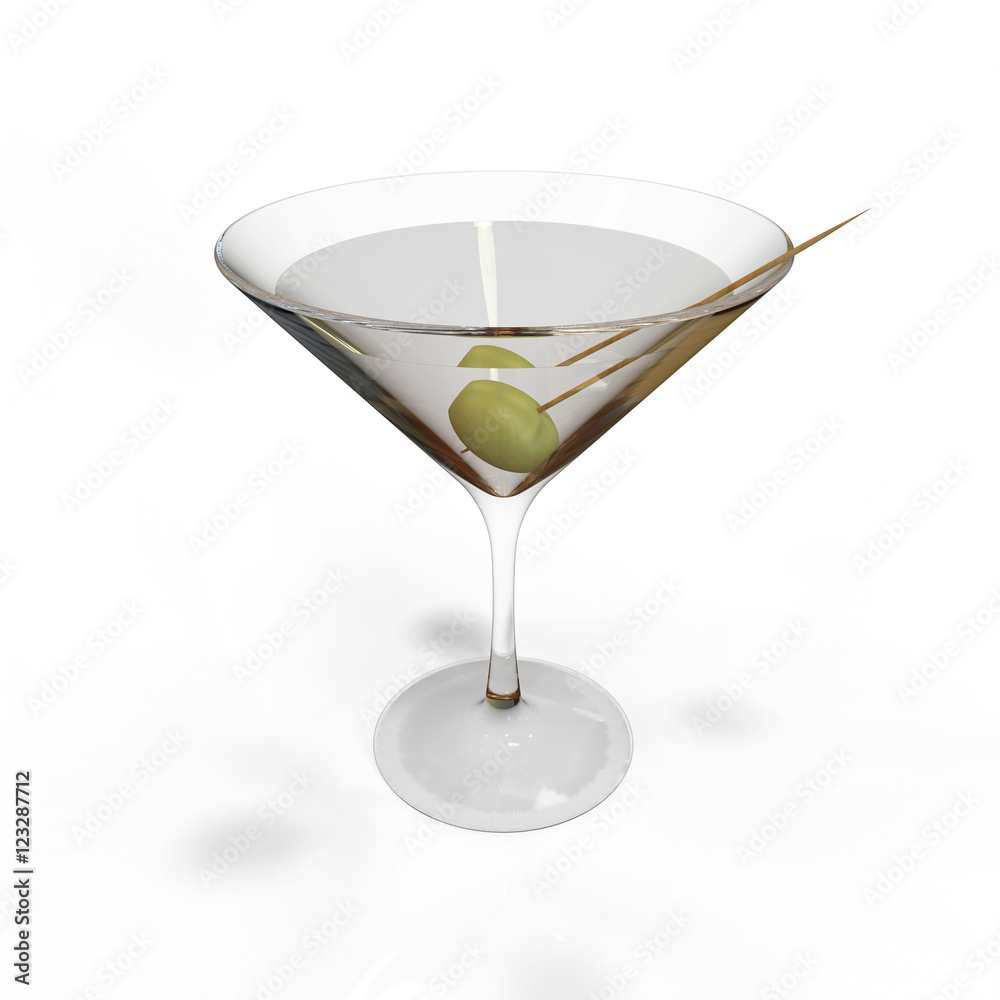 Martini Glass 3D render Martini Glass 3D render