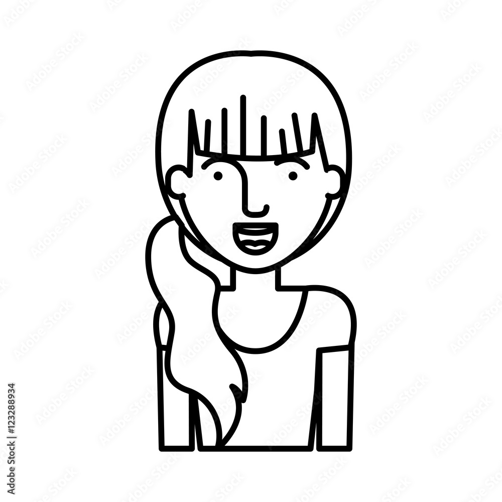 woman cartoon icon. Avatar people person and human theme. Isolated design. Vector illustration woman cartoon icon. Avatar people person and human theme. Isolated design. Vector illustration