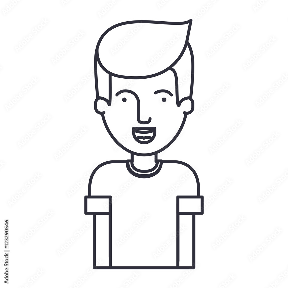 Man cartoon icon. Avatar people person and human theme. Isolated design. Vector illustration Man cartoon icon. Avatar people person and human theme. Isolated design. Vector illustration