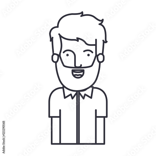 Man cartoon icon. Avatar people person and human theme. Isolated design. Vector illustration
