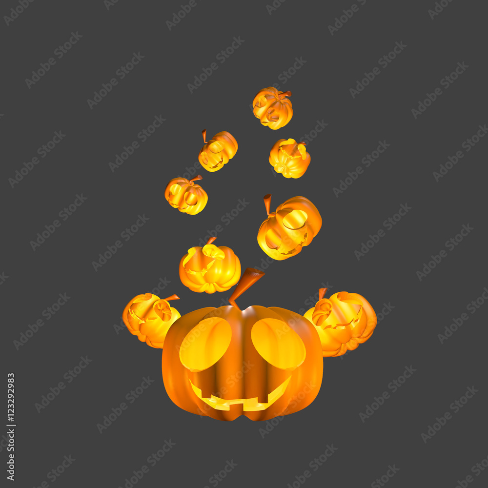 halloween backgrounds pumpkins jack o lantern 3d rander