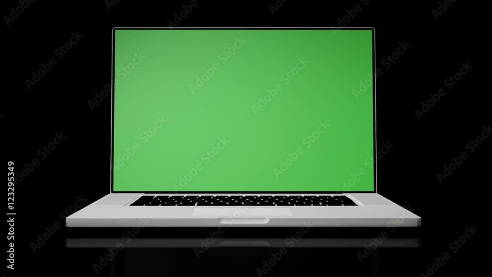 3D Laptop with Green Screen 3D Laptop with Green Screen