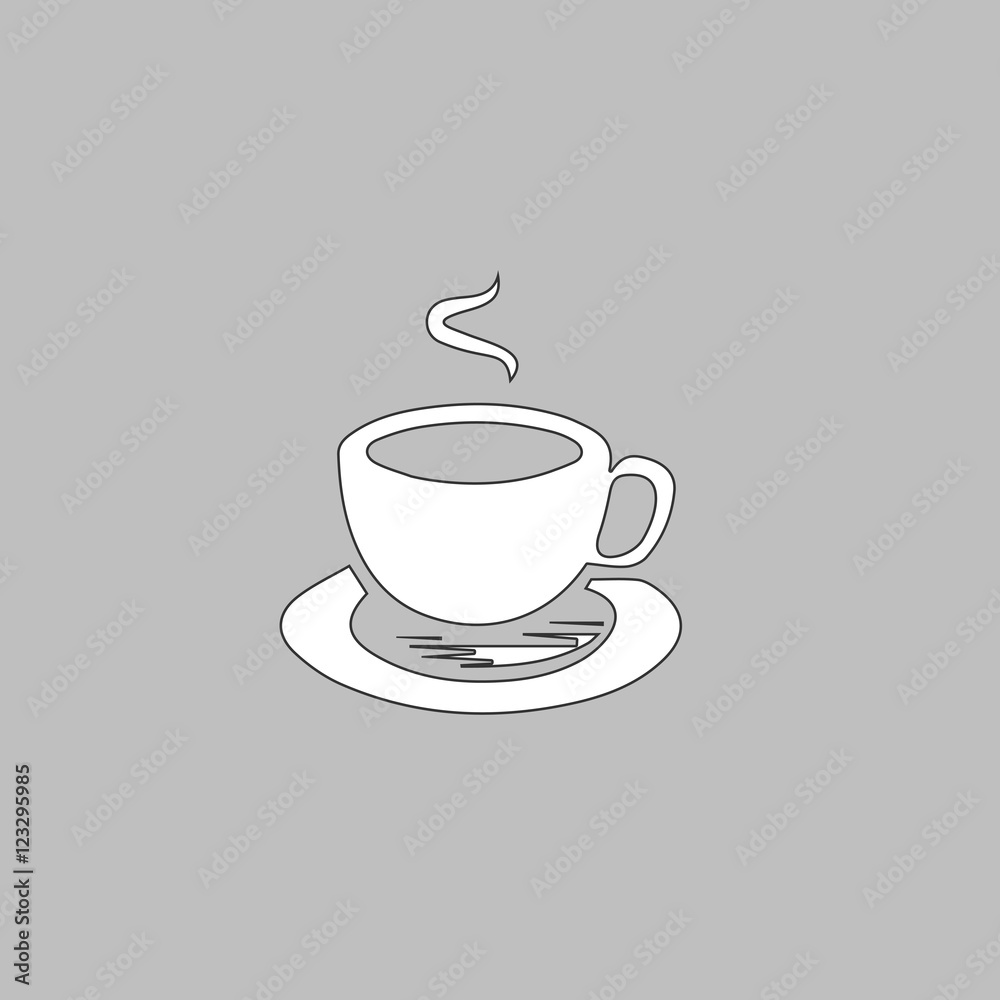 Obraz premium Hot coffe computer symbol