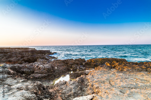 rocky shore of the Apulian coast