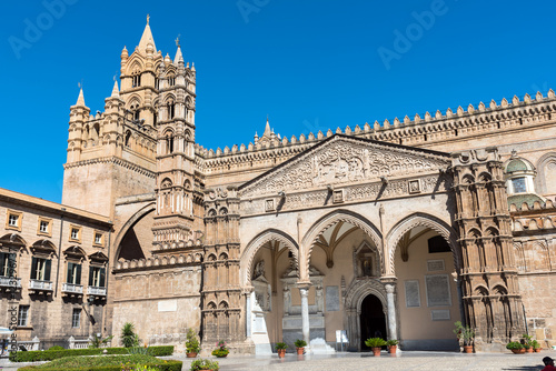 Detail of the huge cathedral in Palermo, Sicily