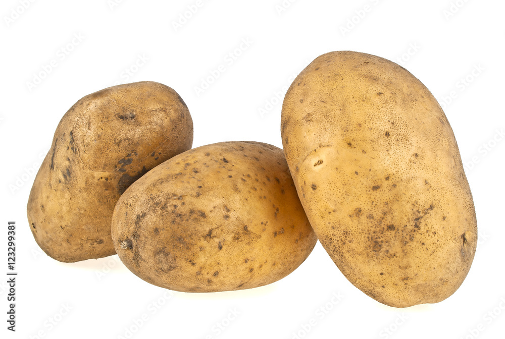 Raw potato isolated on white background Raw potato isolated on white background