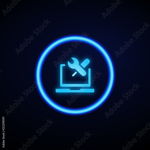 Glowing App Button - Dark