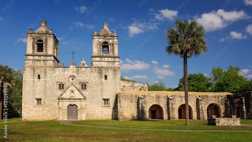 Spanish Mission Concepcion in San Antonio, Texas