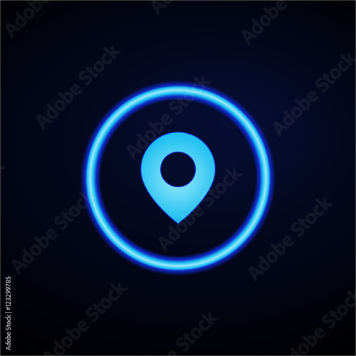 Glowing App Button - Dark