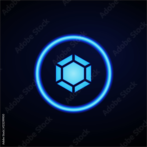 Glowing App Button - Dark