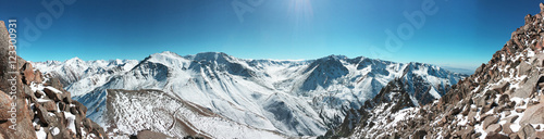 Trans-Ili Alatau mountains. Top view from Big Almaty peak. © Pitcher