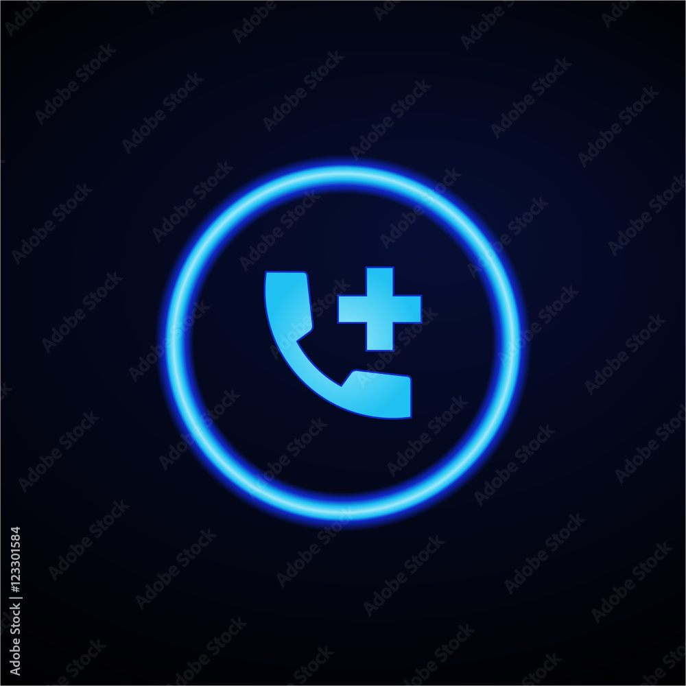 Fototapeta premium Glowing App Button - Dark