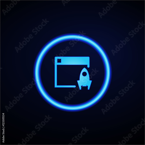 Glowing App Button - Dark