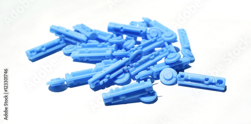 Blood lancet on a white background