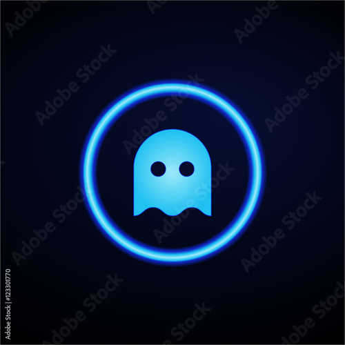 Glowing App Button - Dark