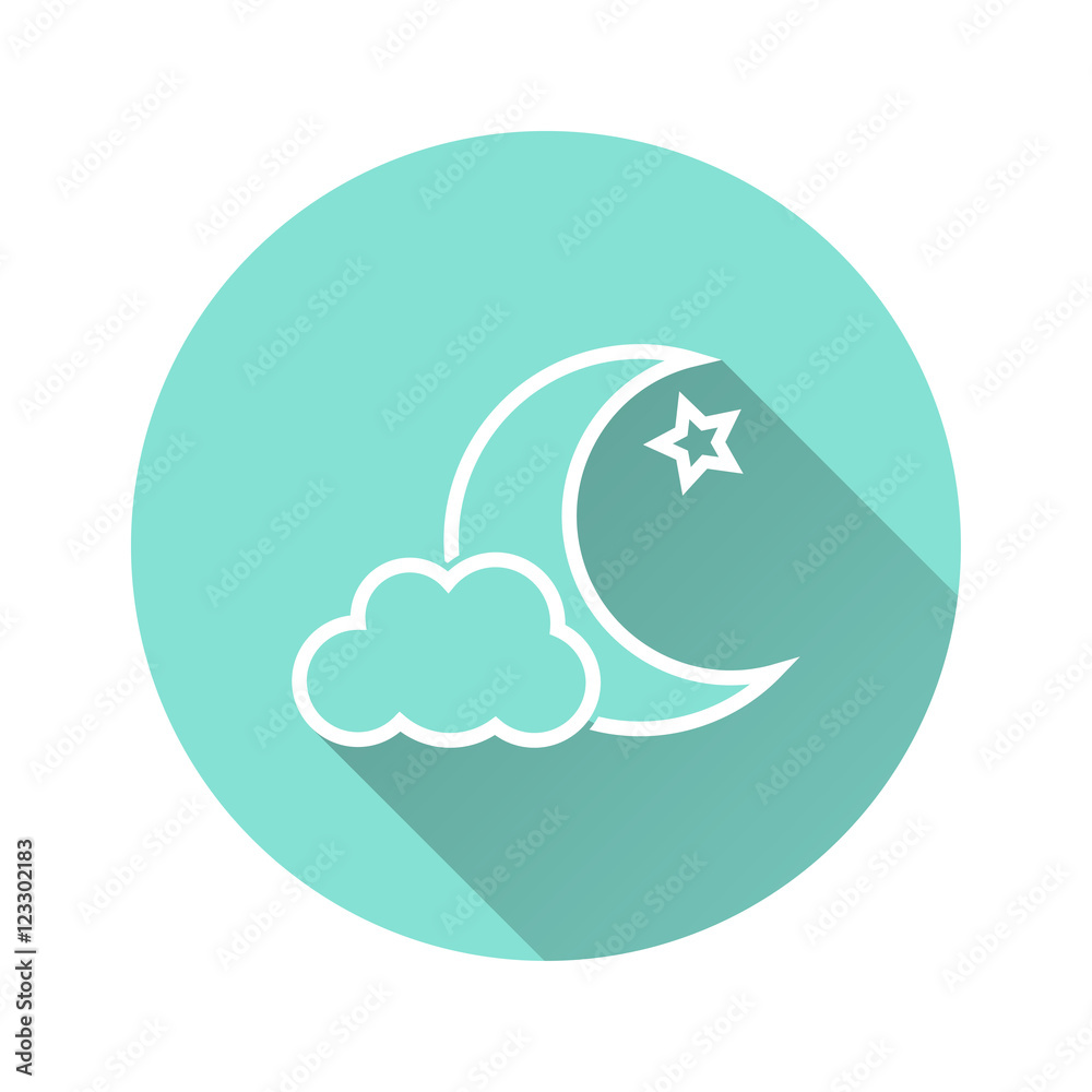 Moon star - vector icon. Moon star - vector icon.