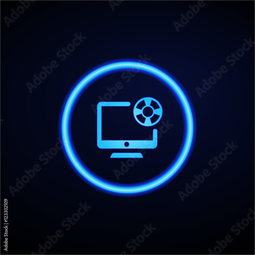 Glowing App Button - Dark