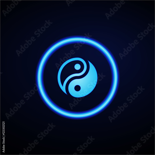 Glowing App Button - Dark