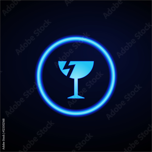 Glowing App Button - Dark