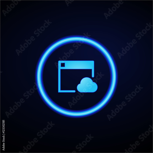 Glowing App Button - Dark